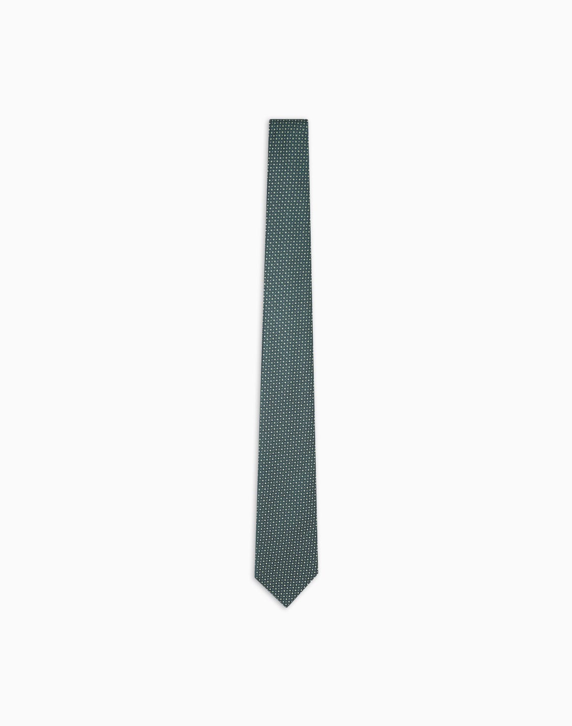 ネクタイ-ピュアシルク-ジャカドオプアト-マイクロパタン-グリン--emporio-armani
