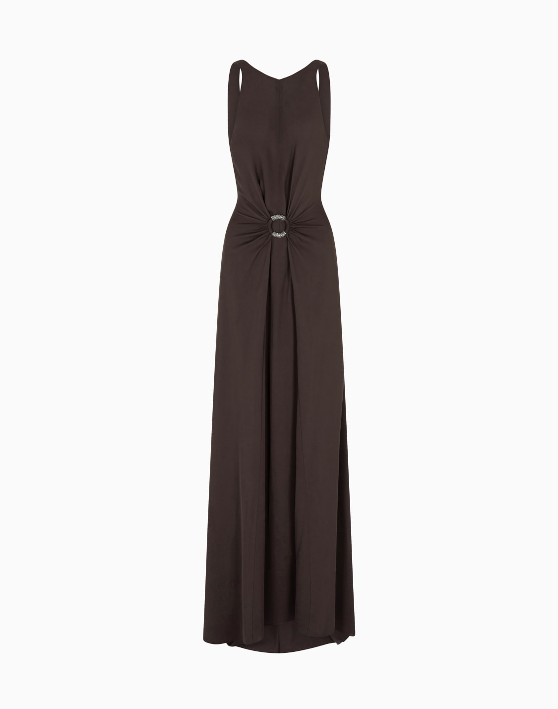 abito-lungo-in-tripla-georgette-di-seta-marrone--giorgio-armani