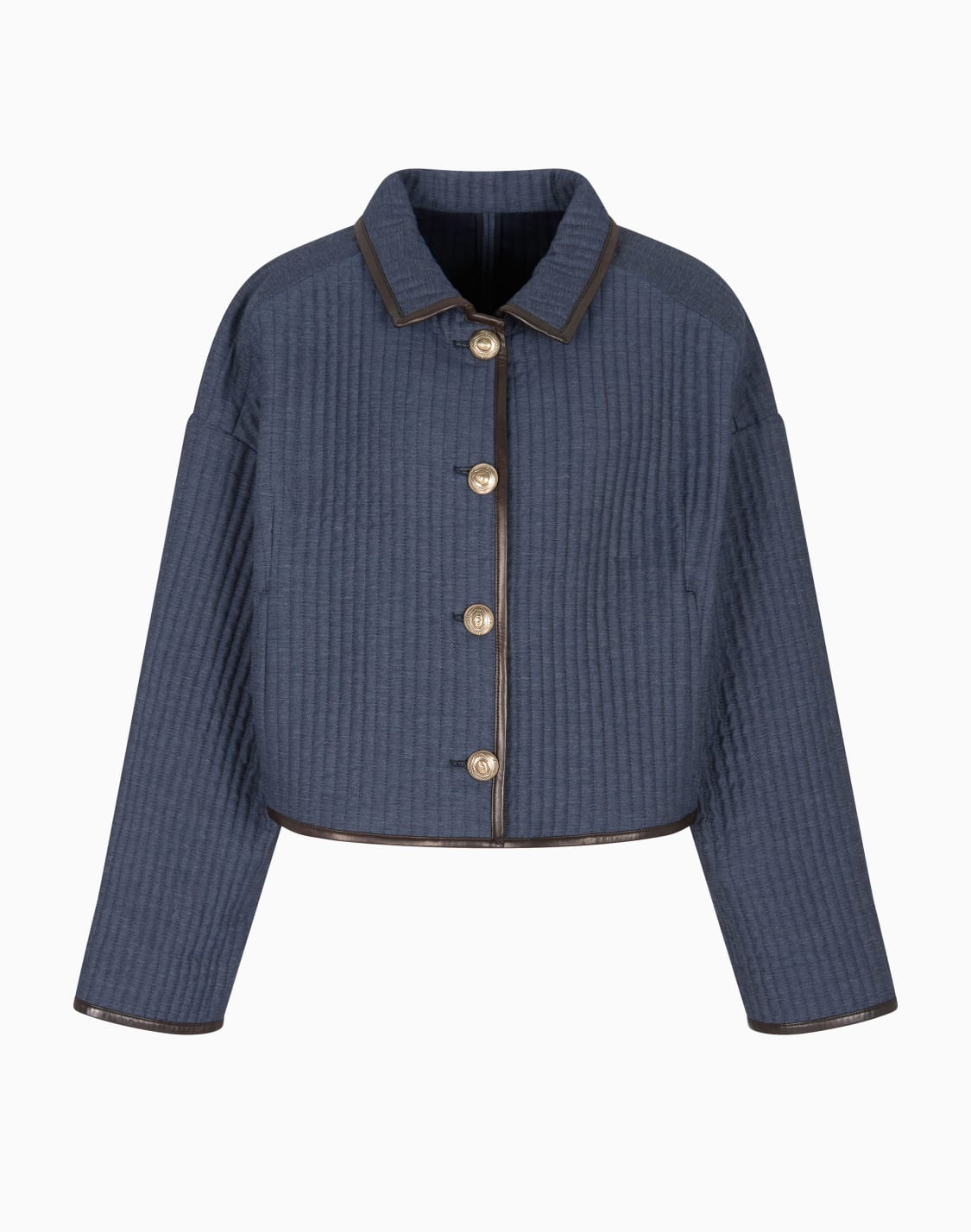 blouson-court-en-viscose-coton-et-soie-avec-motif-matelass-collection-denim-bleu--giorgio-armani