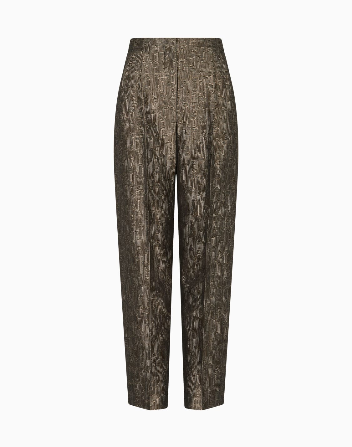 pantaloni-a-una-pince-in-seta-e-lana-jacquard-nero--giorgio-armani