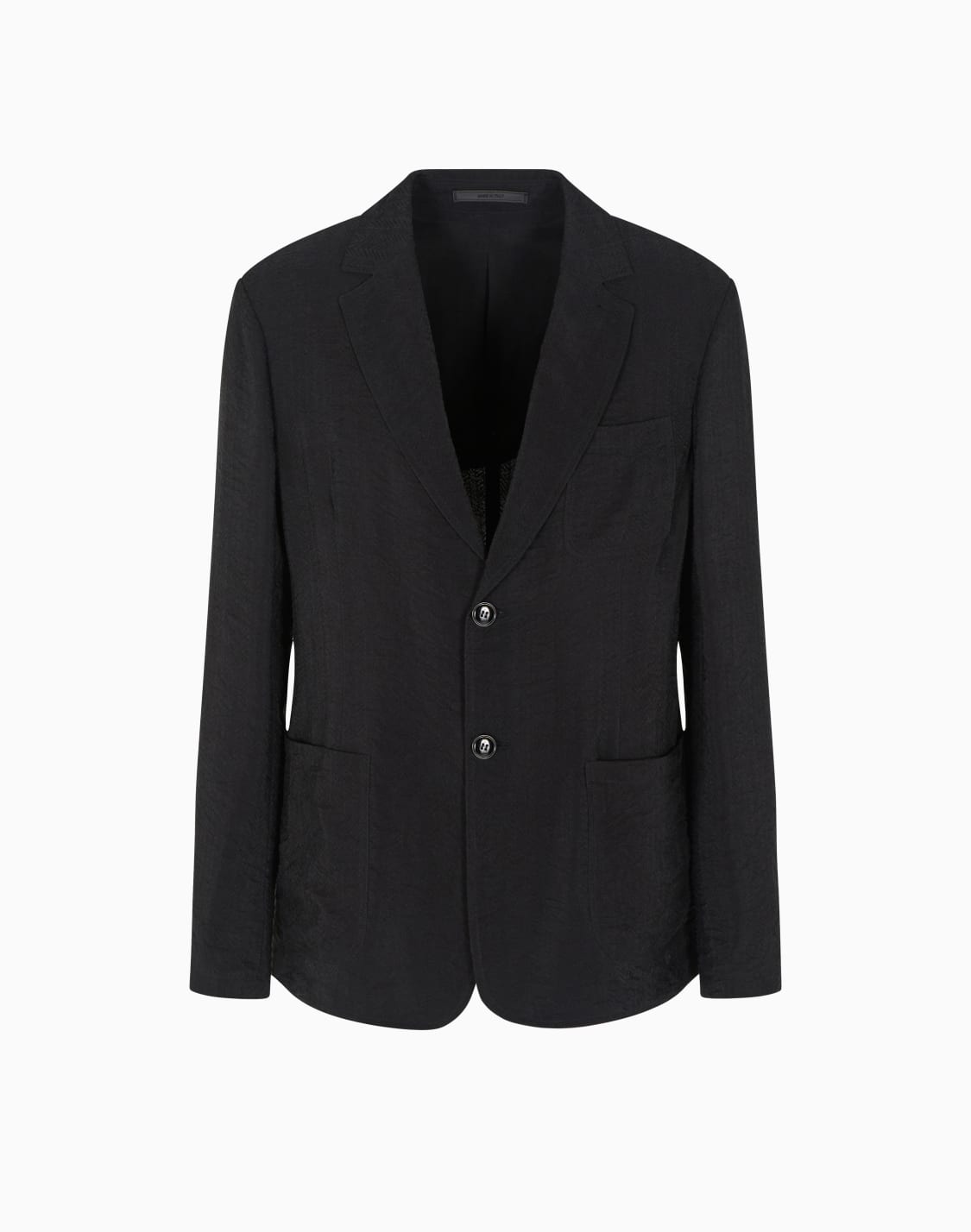 einreihiges-sakko-aus-cupro-in-jacquard-stoff-verarbeitung-schwarz--giorgio-armani
