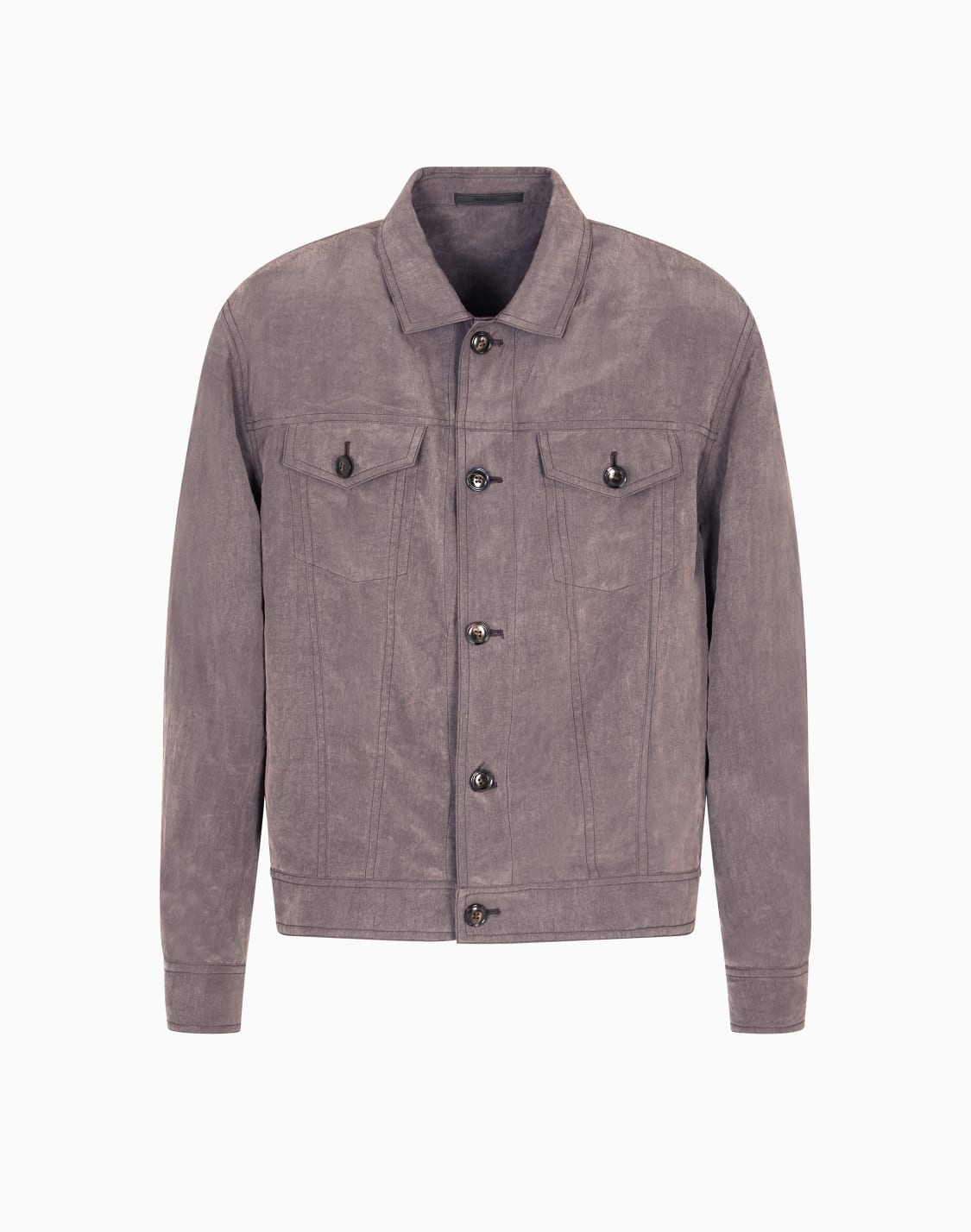 blouson-in-tela-di-lyocell-dlav-asv-marrone--giorgio-armani