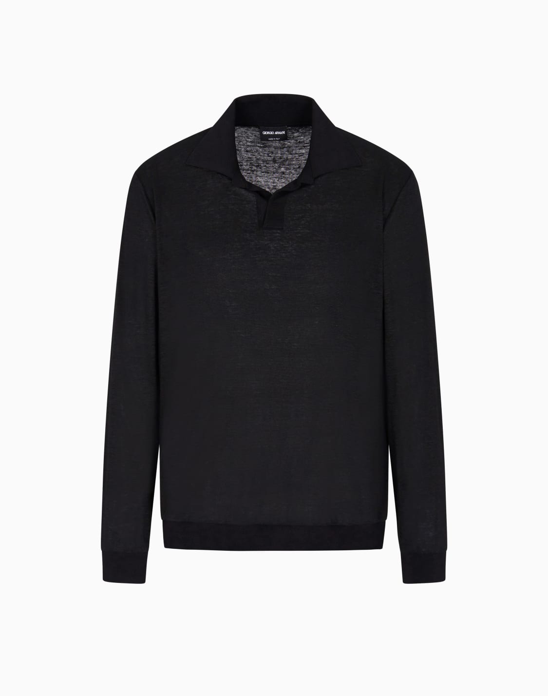 poloshirt-mit-langen-rmeln-aus-leinen-jersey-schwarz--giorgio-armani