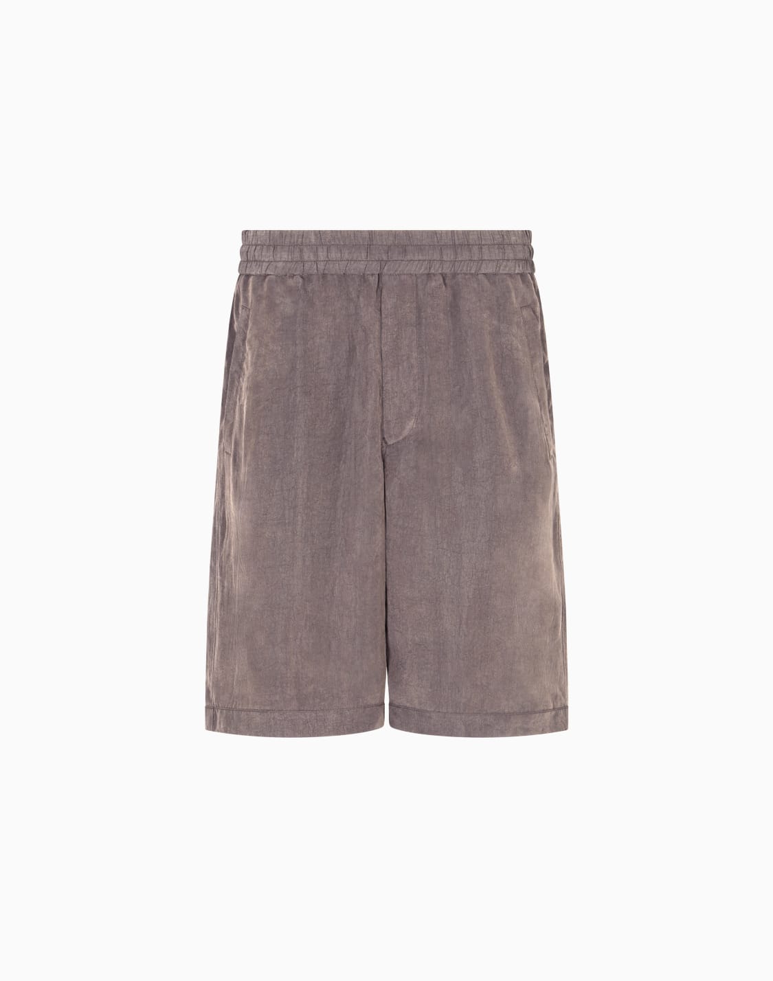 bermudashorts-aus-verwaschenem-lyocell-canvas-braun--giorgio-armani