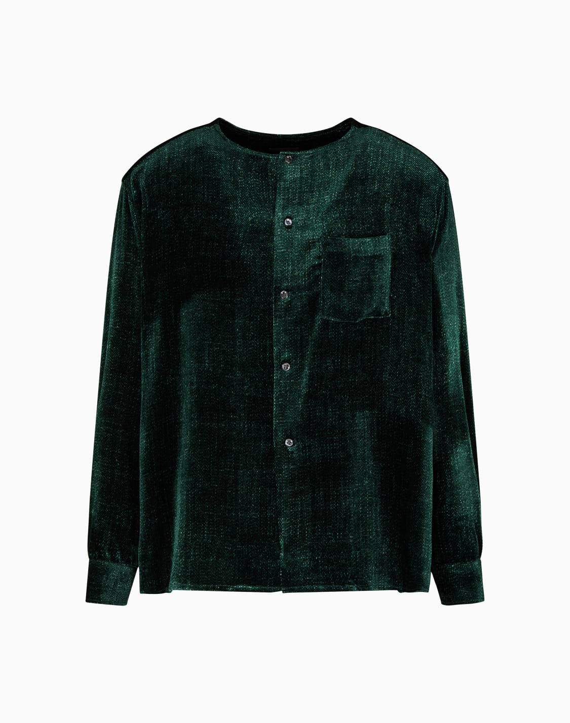 クルネックシャツ-ベルベット-プリント-グリン--giorgio-armani