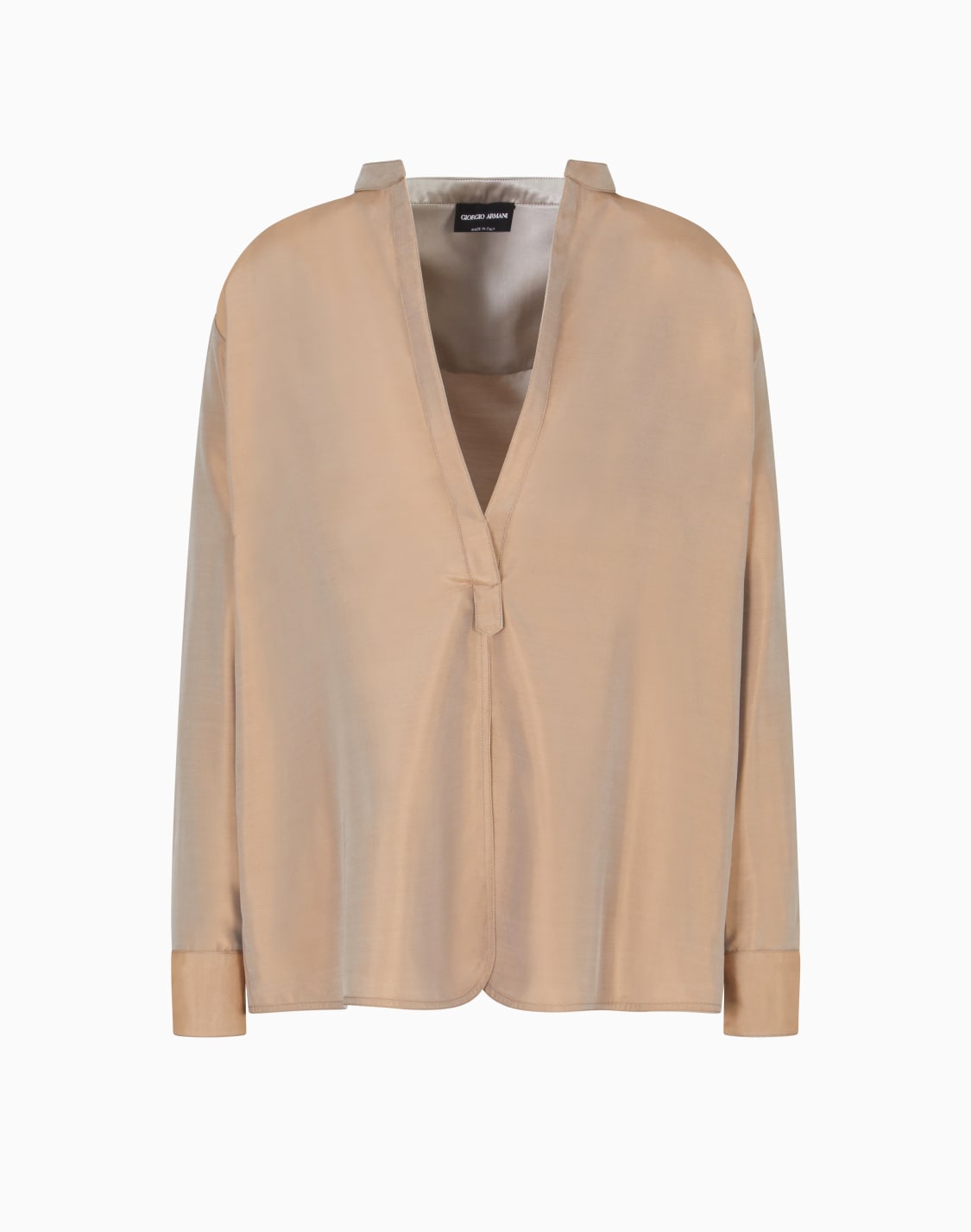 camicia-in-raso-beige--giorgio-armani