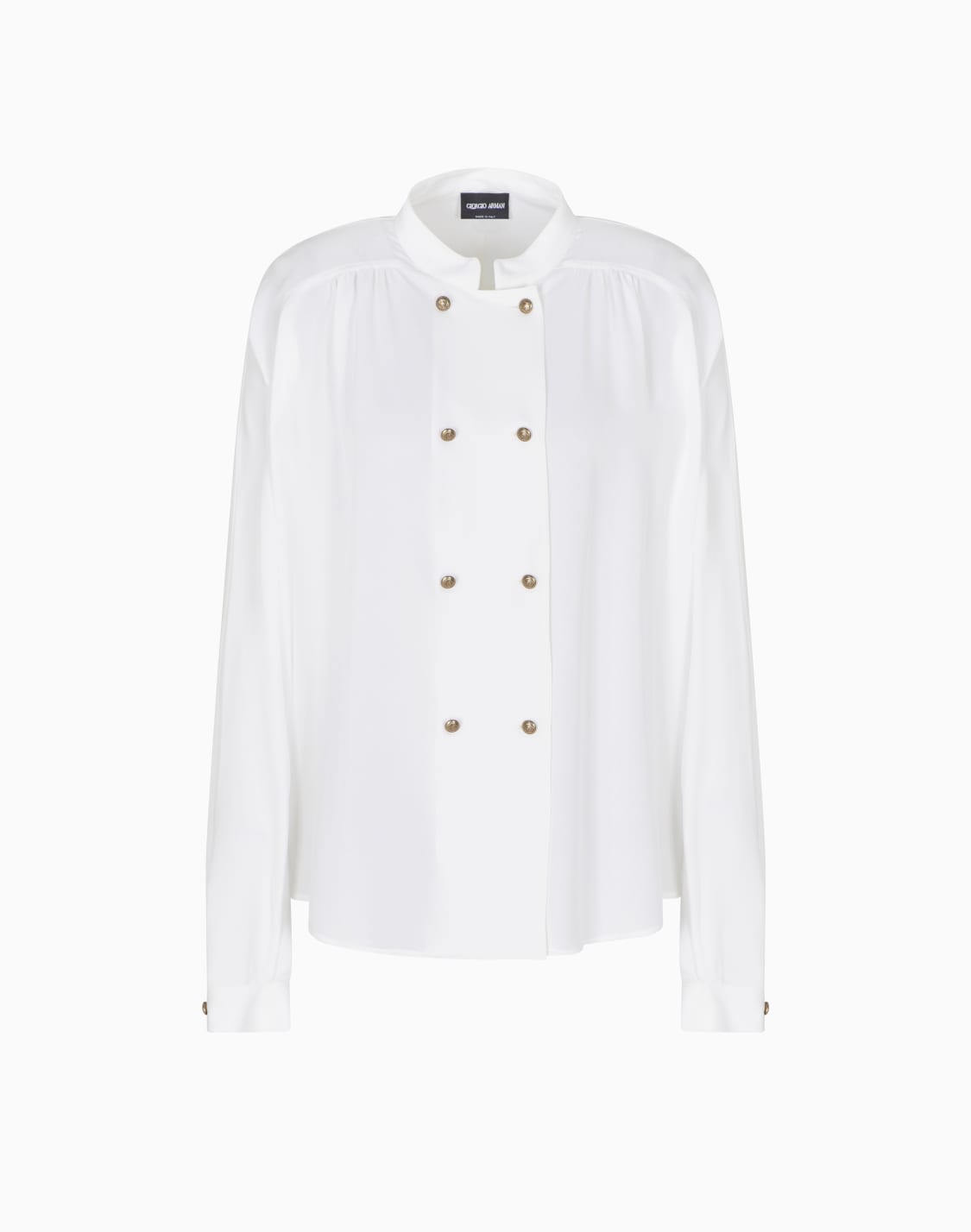 hemd-aus-dreilagigem-seidengeorgette-wei--giorgio-armani