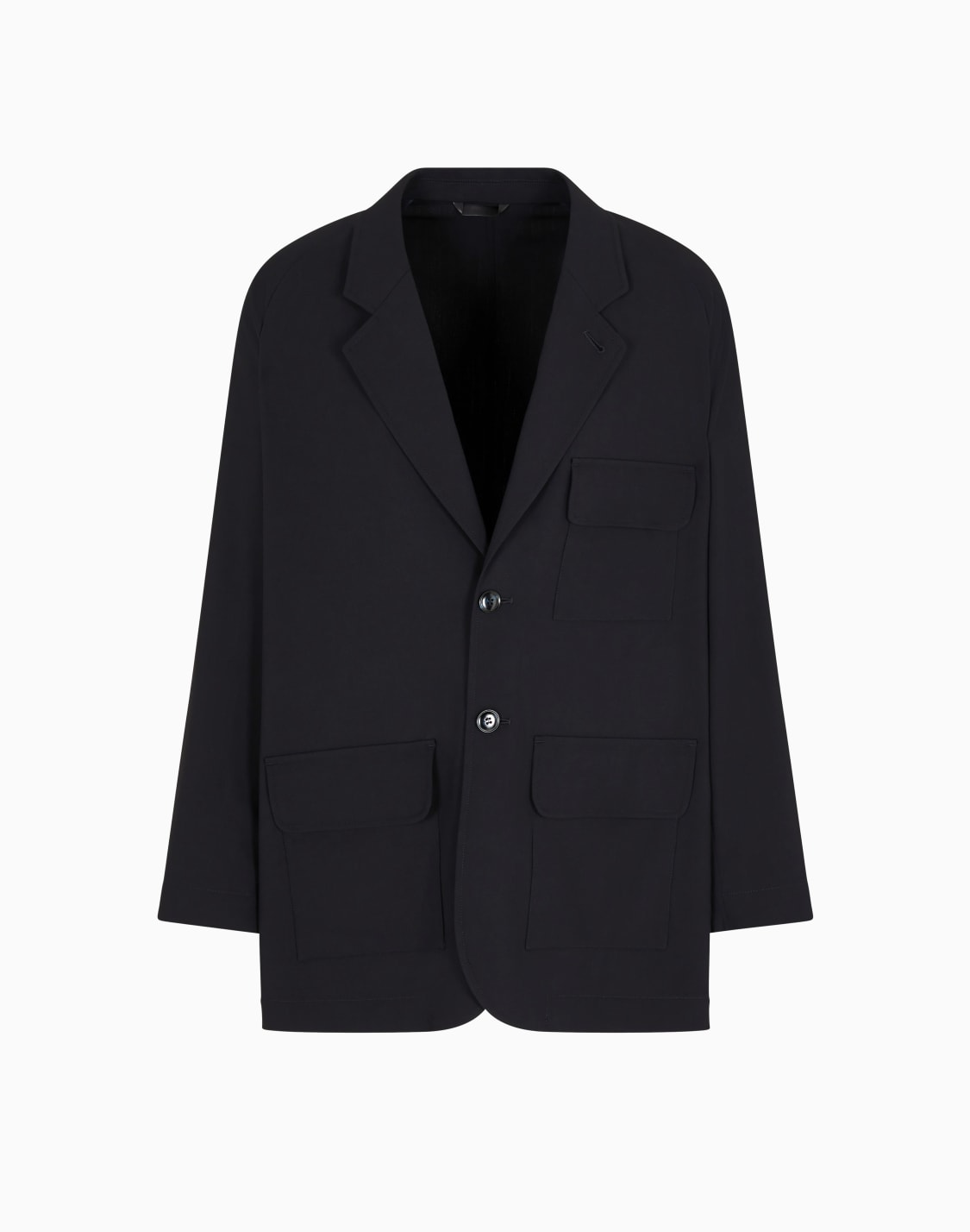 シングルブレストジャケット-ピュアウルクレプ-ネイビブル--giorgio-armani