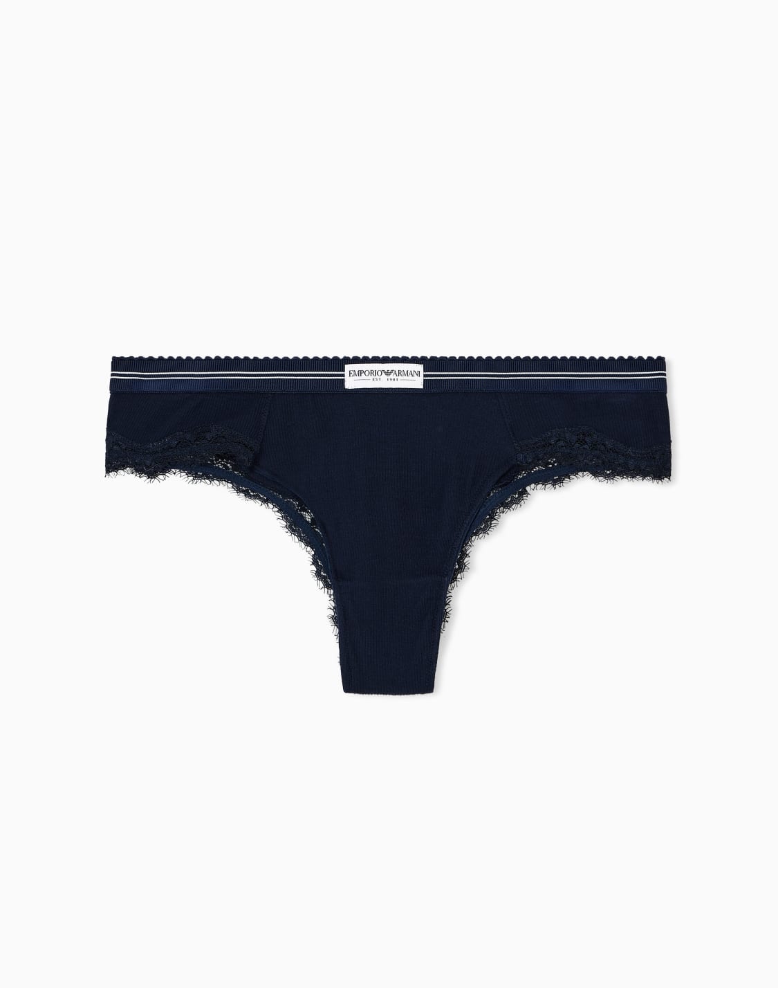 brazilian-briefs-in-ribbed-fabric-with-lace-detail-blue--emporio-armani