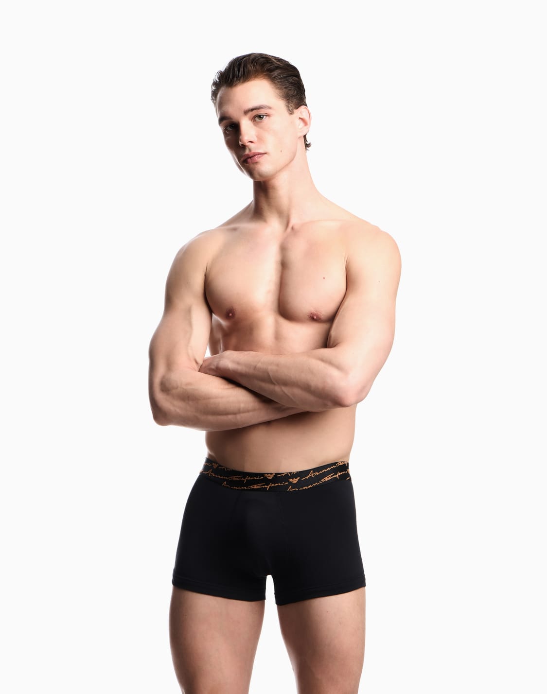 asv-ボクサパンツ2枚セット-オガニックジャジ-光沢ロゴバンド-ブラック--emporio-armani