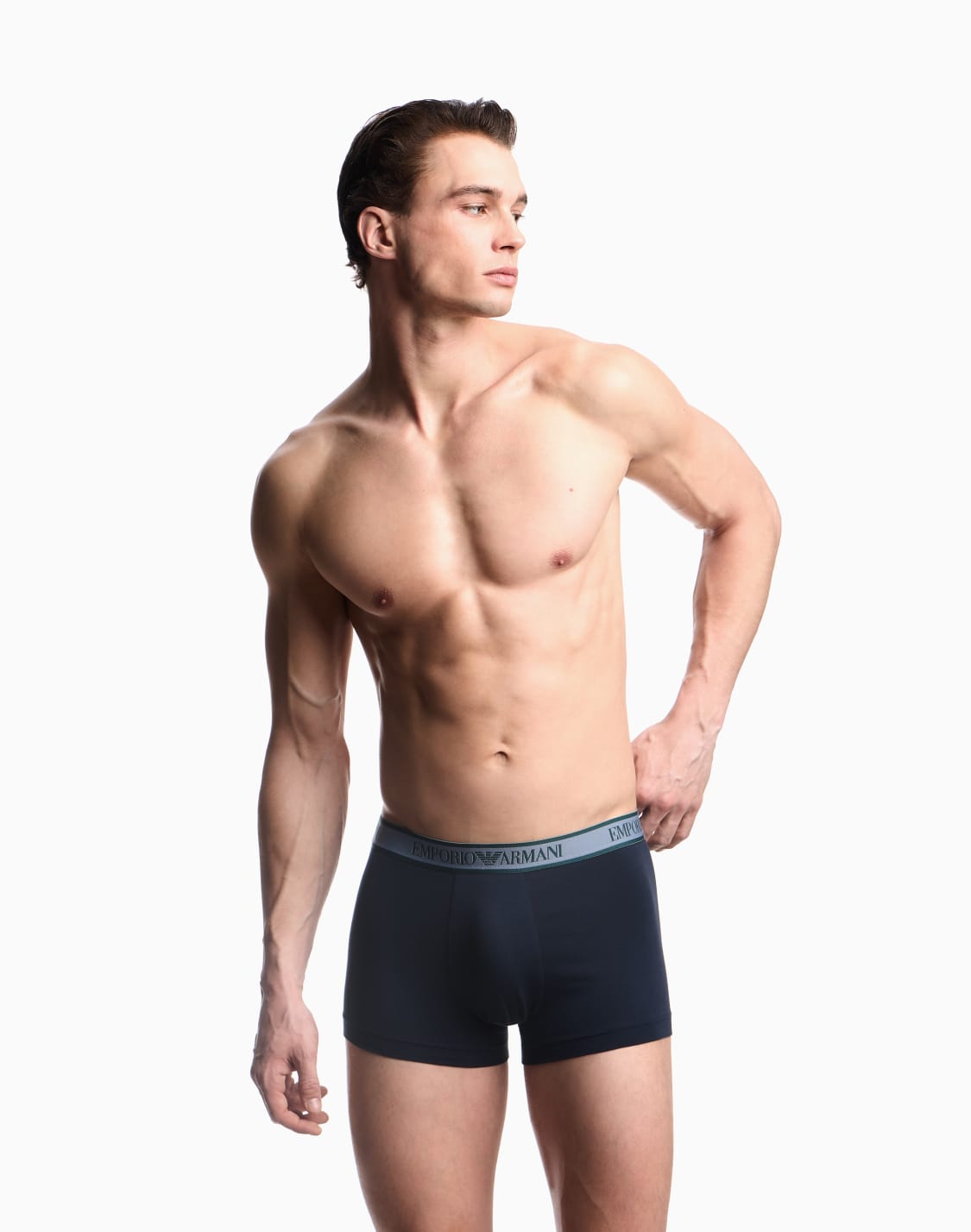 ボクサパンツ3枚セット-coreロゴ入りのウエストバンド-ブル--emporio-armani