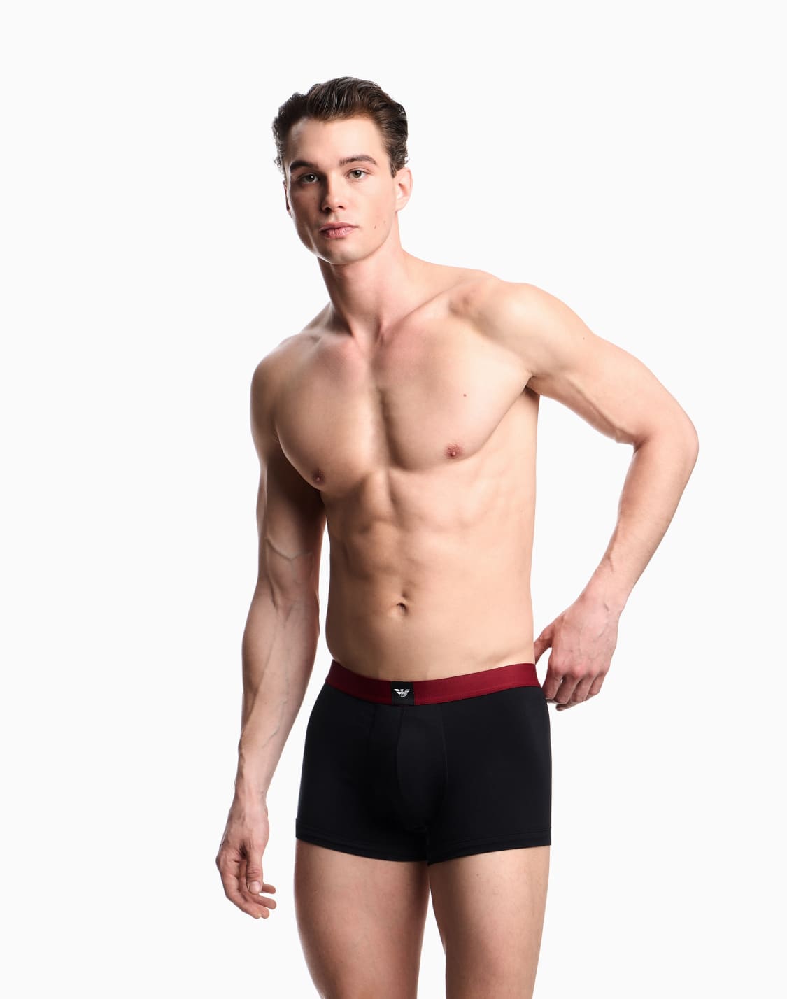 ボクサパンツ3枚セット-ジャジ-エッセンシャル-ロゴラベル-レッド--emporio-armani