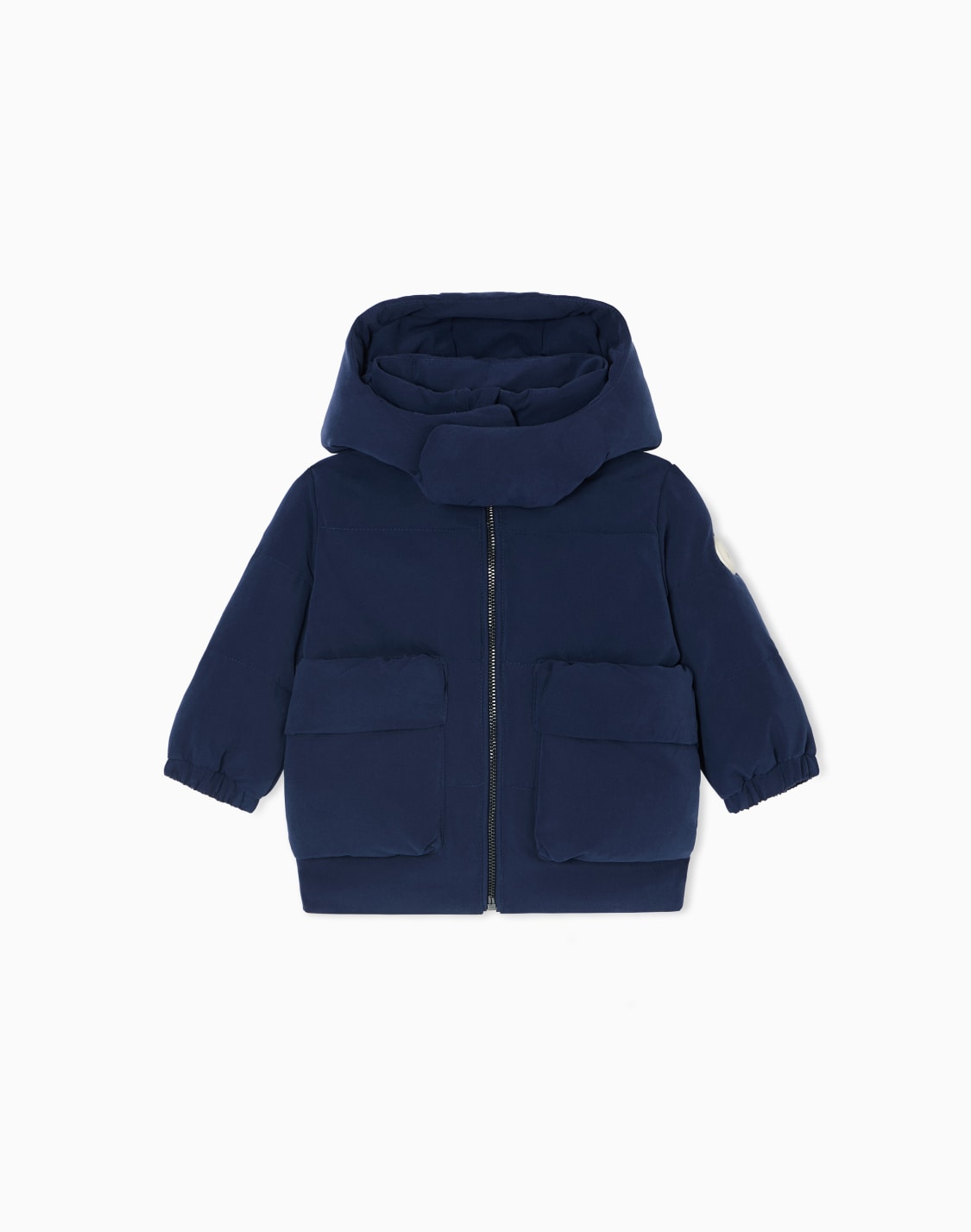 フド付きジャケット-テクニカルファブリック-ブル--emporio-armani