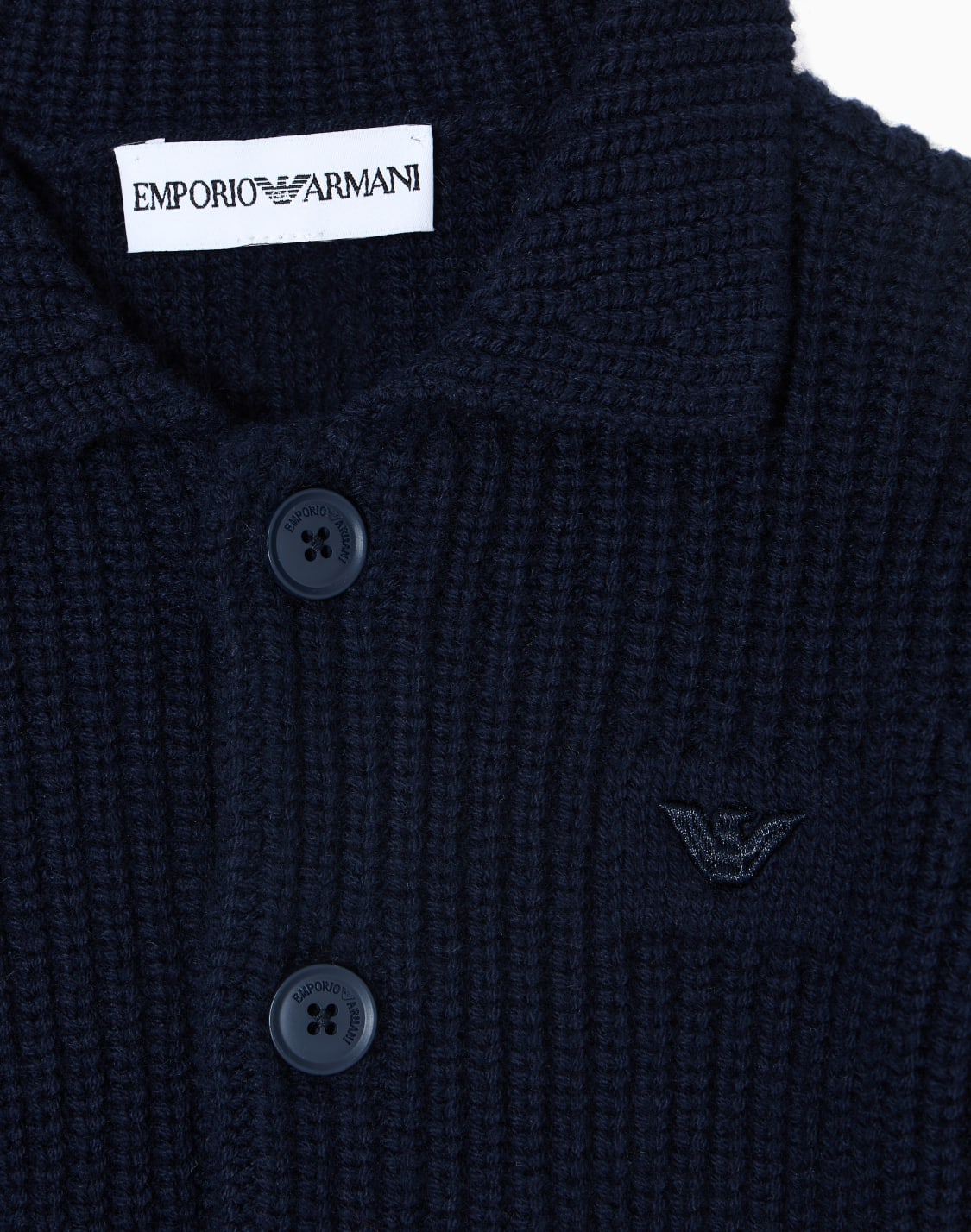 이글-자수-리브-니트-카디건-네이비-블루--emporio-armani