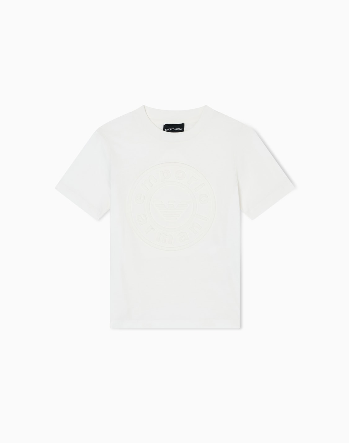 t-shirt-comfort-fit-in-jersey-con-logo-a-rilievo-asv-bianco--emporio-armani