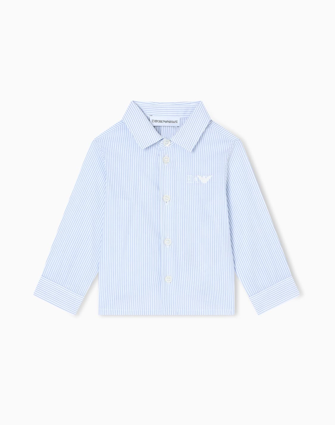 hemd-aus-popeline-mit-allover-muster-wei--emporio-armani