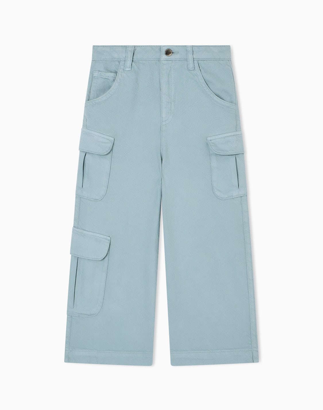 comfortable-wide-leg-cargo-trousers-in-drill-fabric-light-blue--emporio-armani