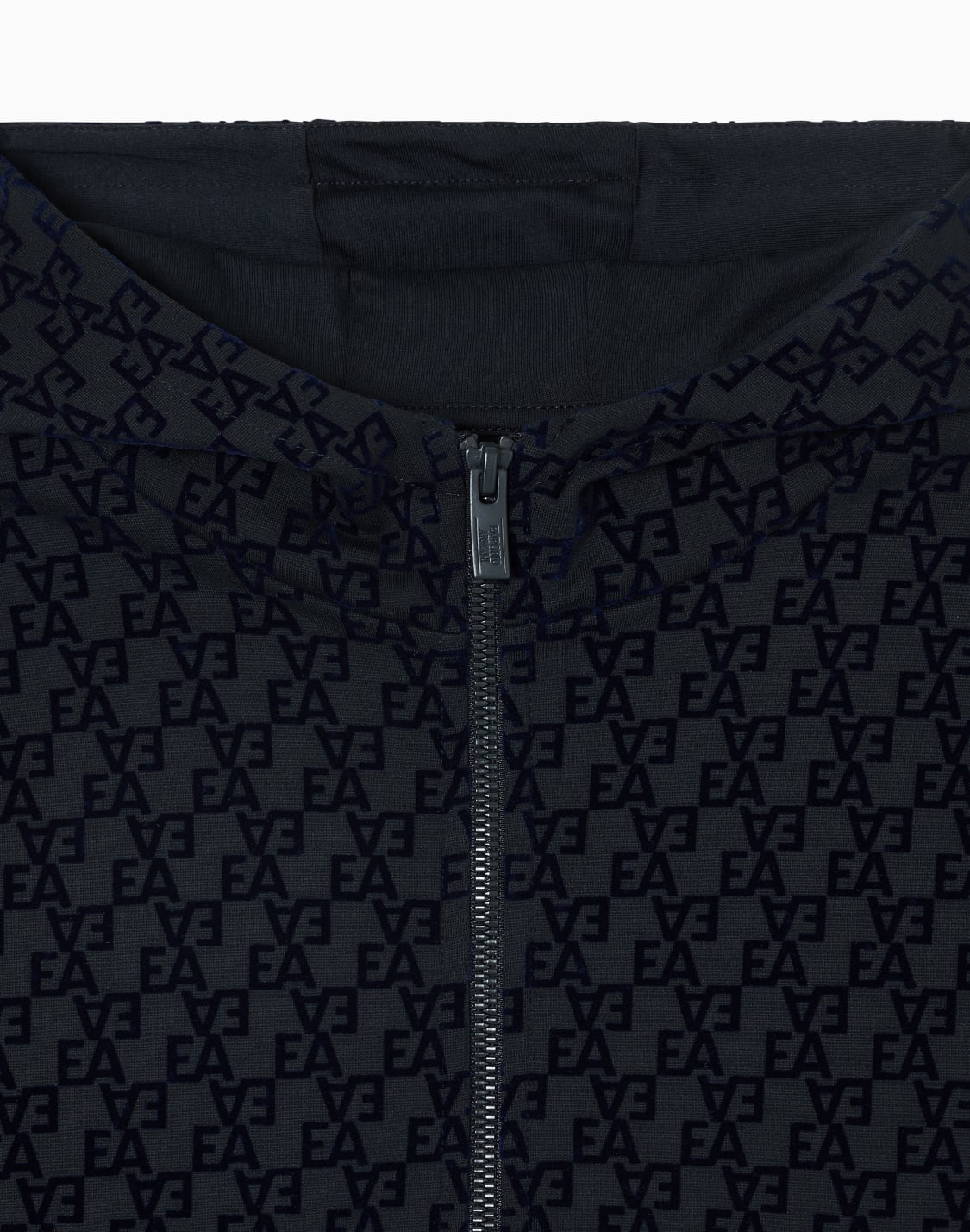 oversized-sweatshirt-with-a-zip-and-hood-in-interlock-jersey-with-an-all-over-flocked-ea-logo-navy-blue--emporio-armani