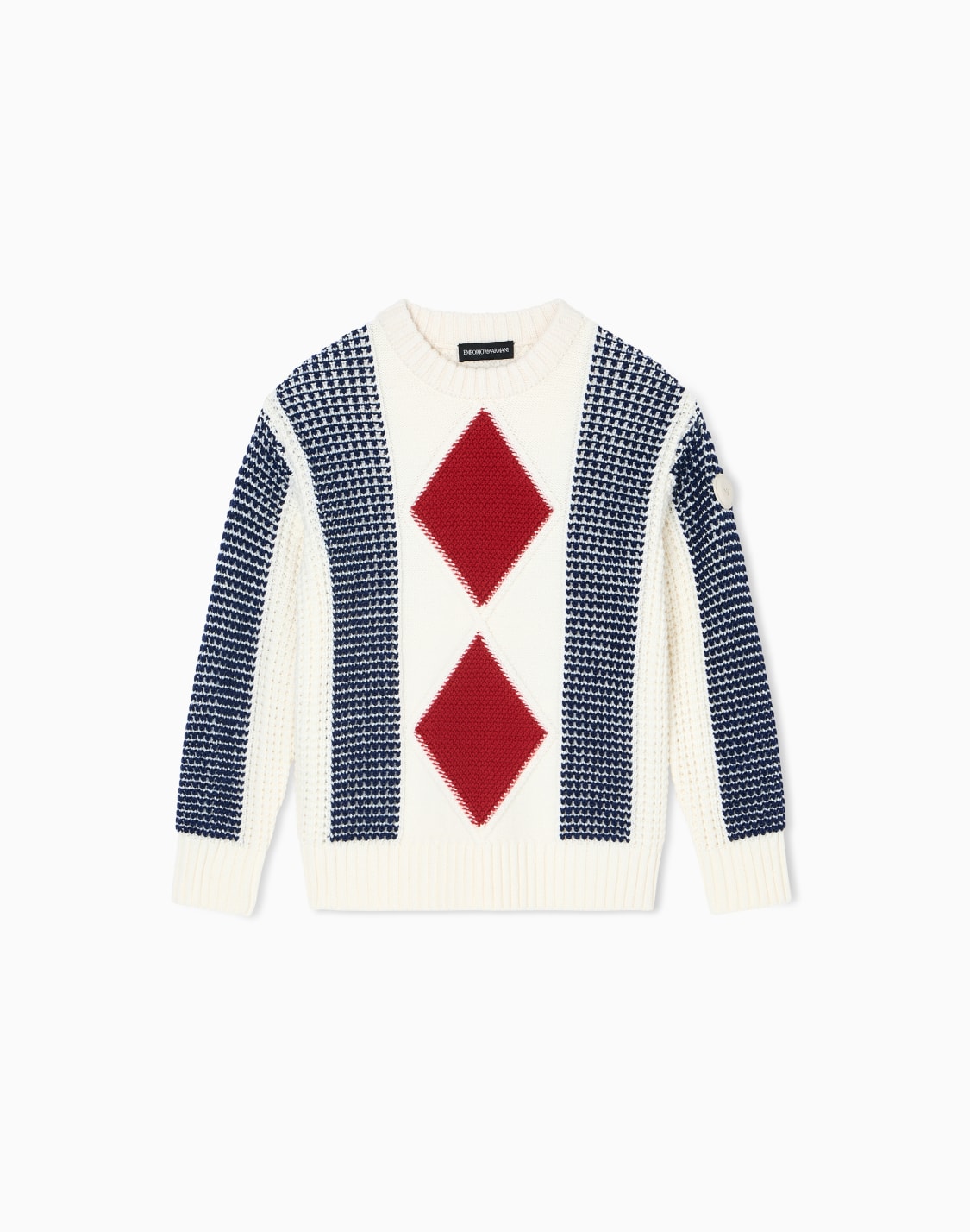 jumper-with-oversized-diamond-motif-in-a-mixed-stitch-knit-blue--emporio-armani
