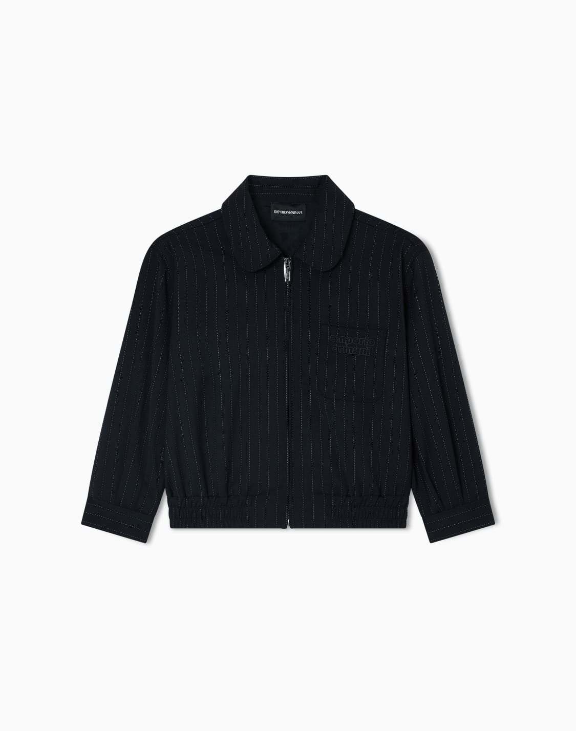 ブルゾン-ピンストライプ-ウル混紡-ブル--emporio-armani