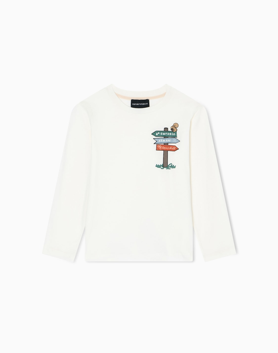 asv-長袖tシャツ-ジャジ-プリント-ホワイト--emporio-armani