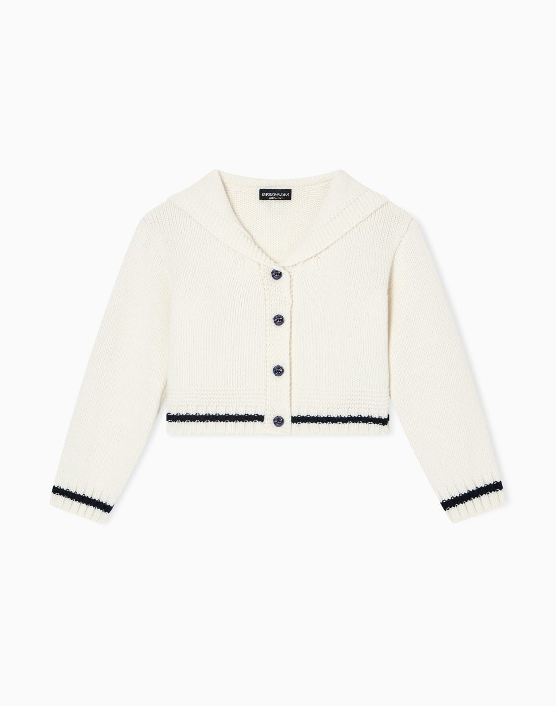 cardigan-in-a-virgin-wool-blend-with-flap-two-tone--emporio-armani