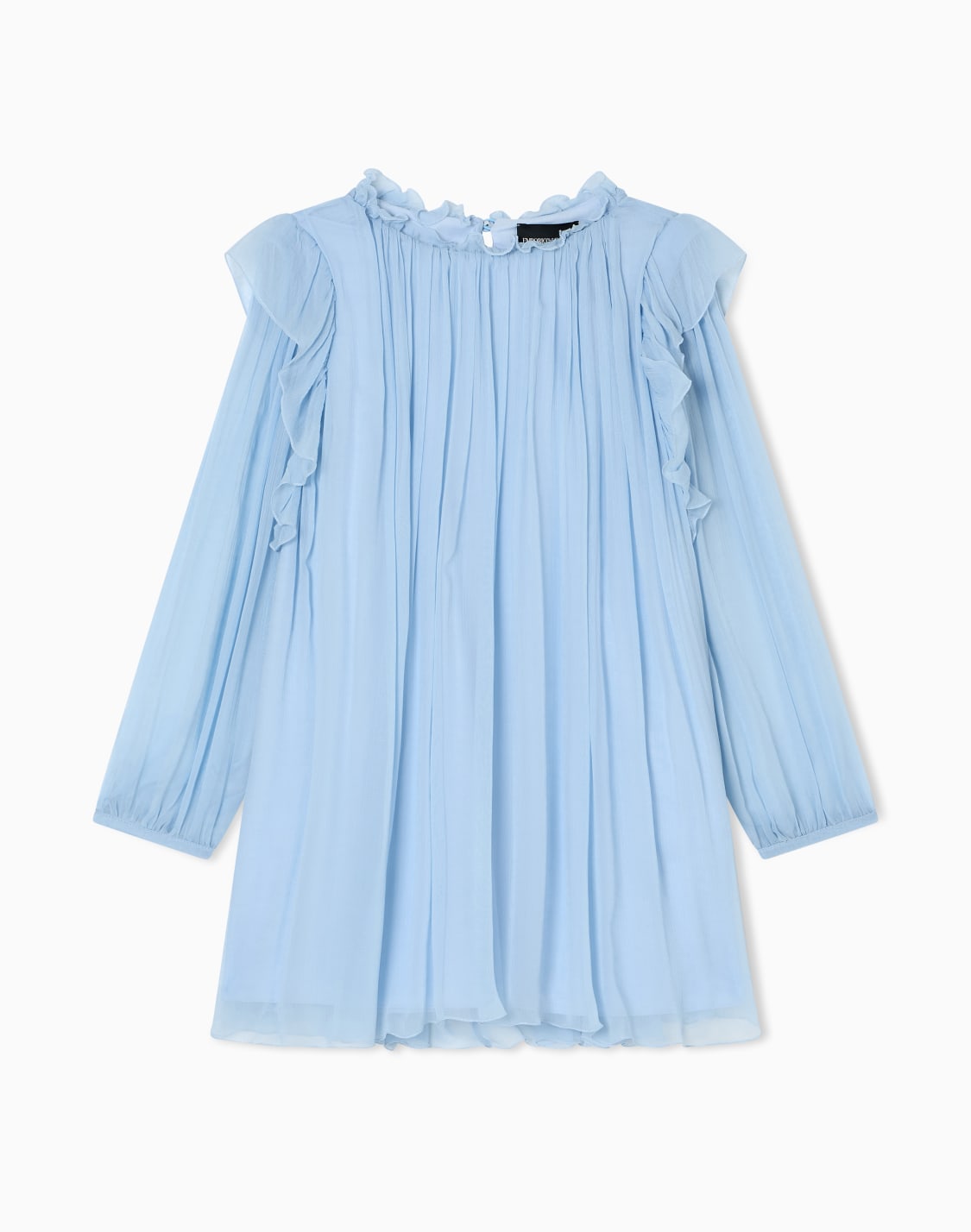 asv-crpon-dress-with-ruffle-light-blue--emporio-armani