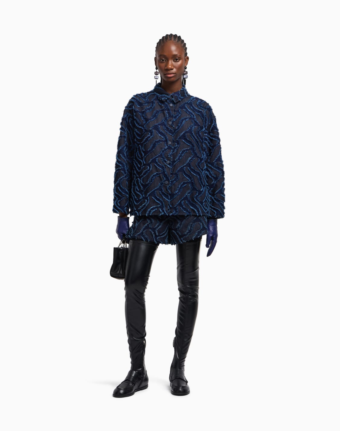 fringed-embossed-jacquard-denim-shorts-blue--emporio-armani