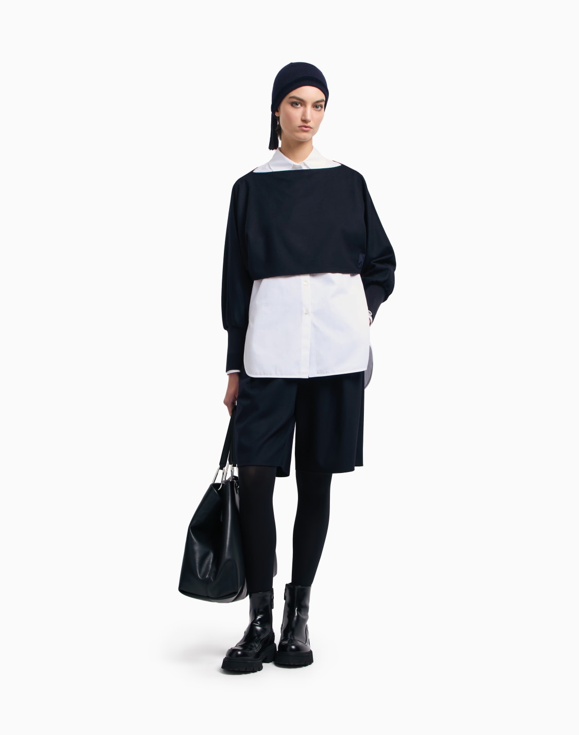 winter-urbanism-capsule-collection-crop-top-in-lightweight-cloth-made-of-a-virgin-wool-blend-navy-blue--emporio-armani
