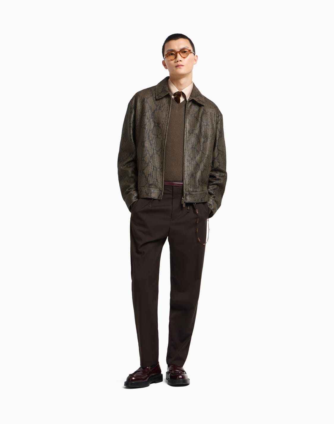 blouson-in-nappa-di-agnello-stampa-pitone-marrone--emporio-armani