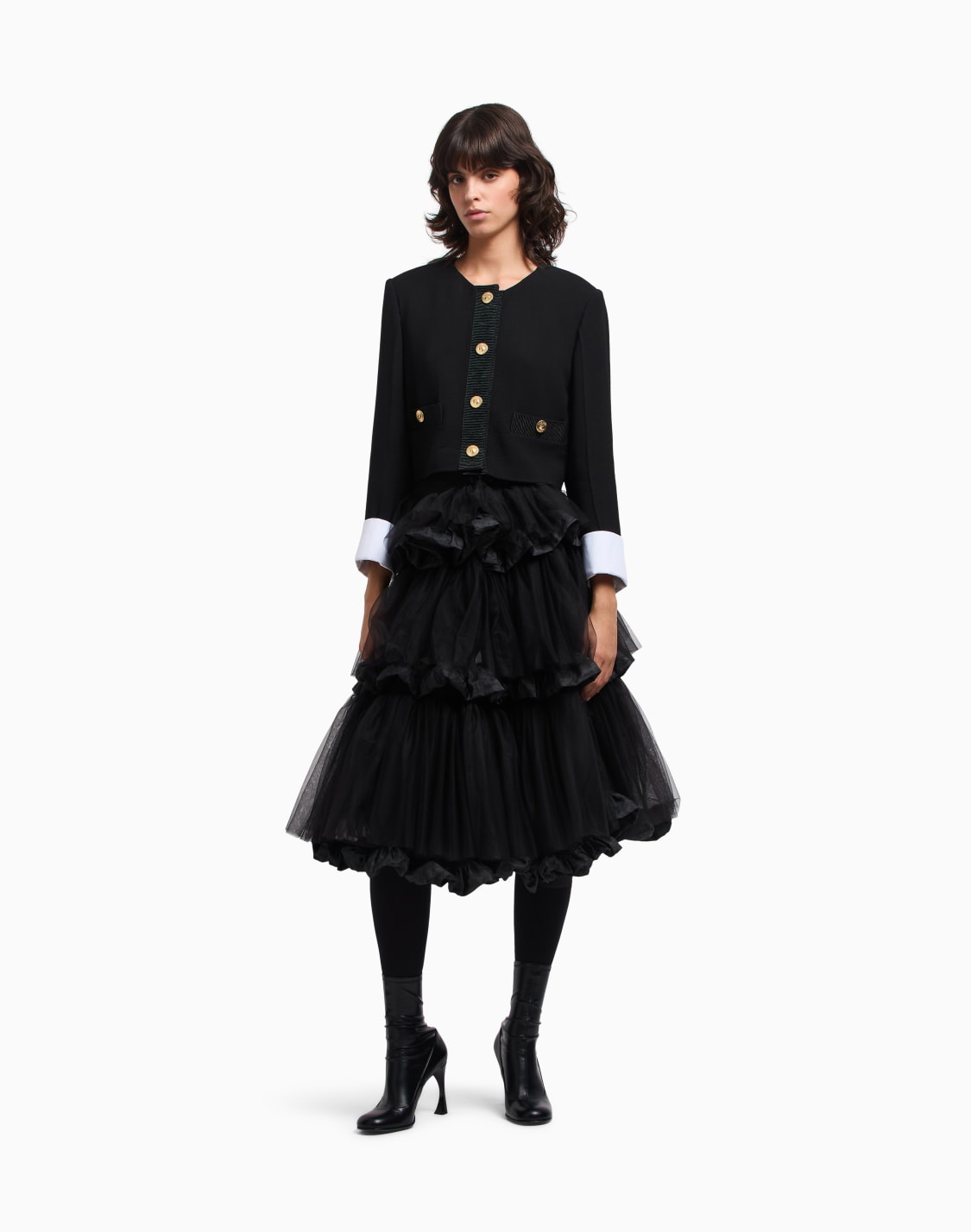 skirt-with-ruffles-in-tulle-and-crinkle-effect-memory-fabric-black--emporio-armani