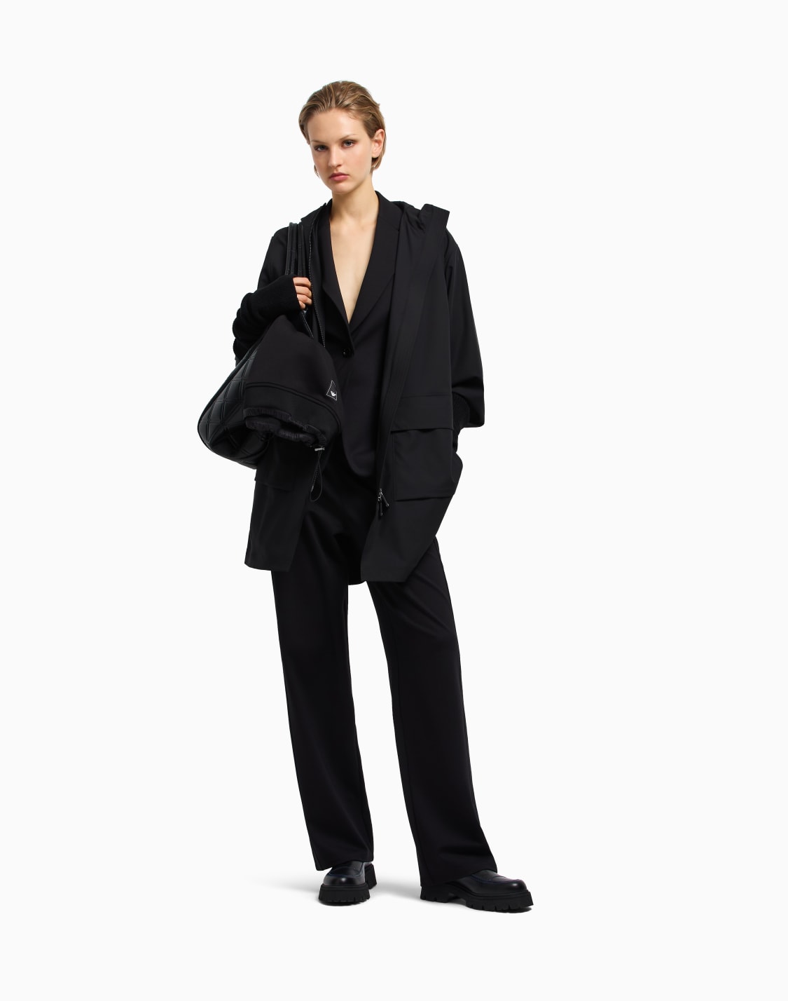 travel-essentials-カプセルコレクション-シングルブレストジャケット-インタロックジャジ-ブラック--emporio-armani