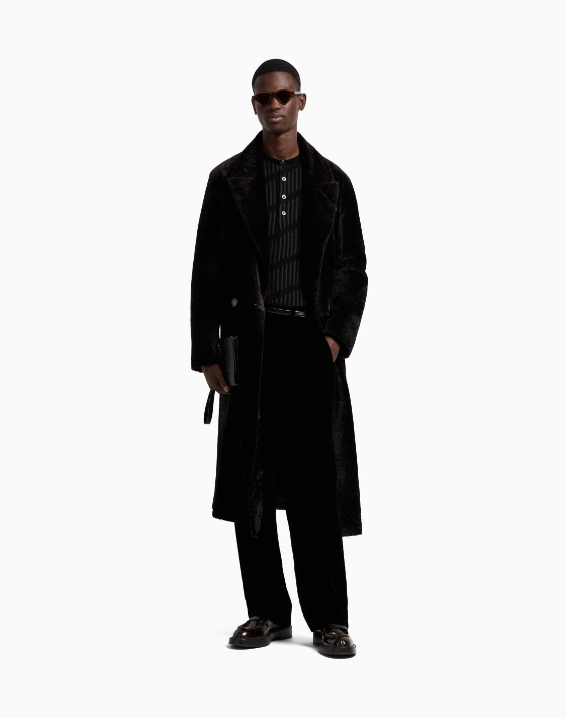 ヘンリネックセタ-ウル-シェニルジャカド-ツトン-ブラック--emporio-armani