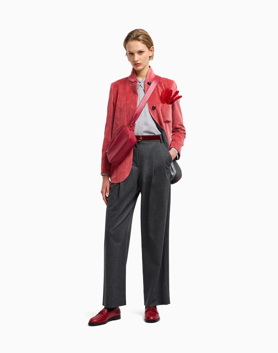 pantaloni-con-pinces-in-flanella-di-lana-icon-grigio--emporio-armani