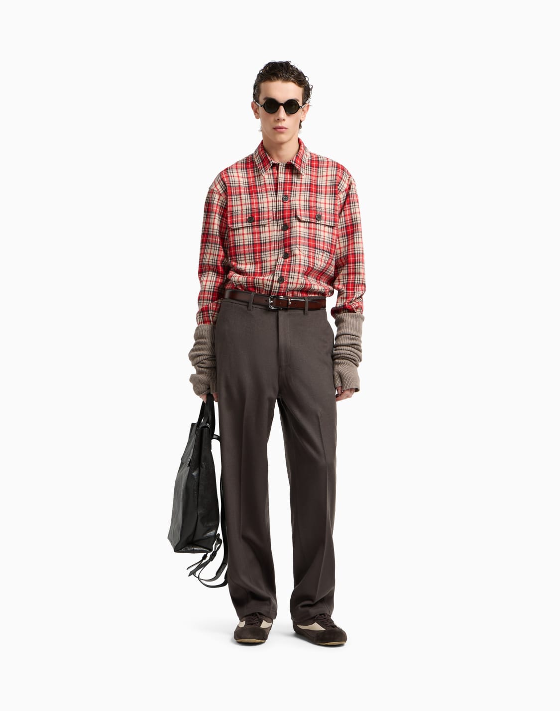 オバサイズシャツ-バジンウルフランネル-タタン-パタン--emporio-armani