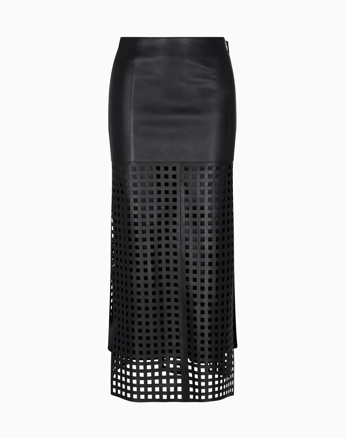 gonna-longuette-in-nappa-vegetale-con-traforo-laser-cut-capsule-polygon-nero--emporio-armani