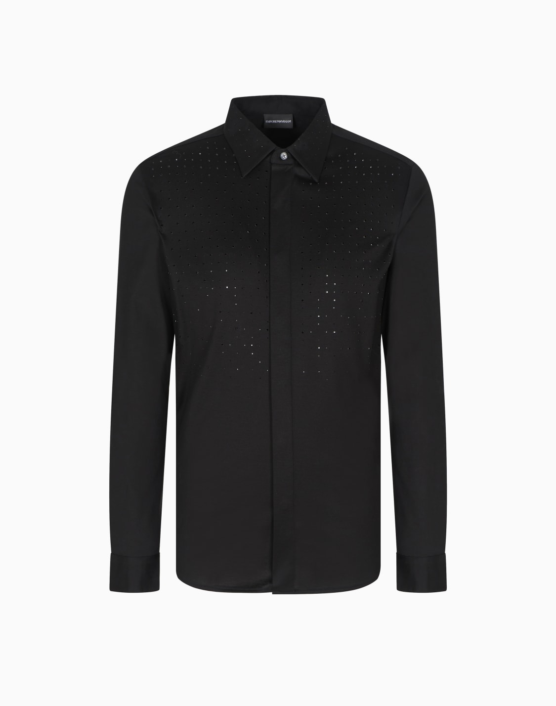 clubwear-slim-fit-shirt-in-a-lyocell-blend-with-rhinestones-black--emporio-armani