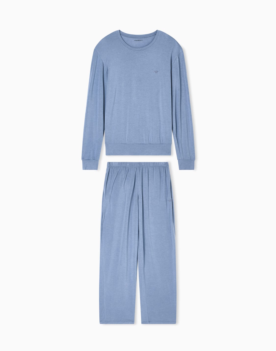 オンライン限定パジャマ-テクニカルウルリヨセル混紡-ライトブル--emporio-armani