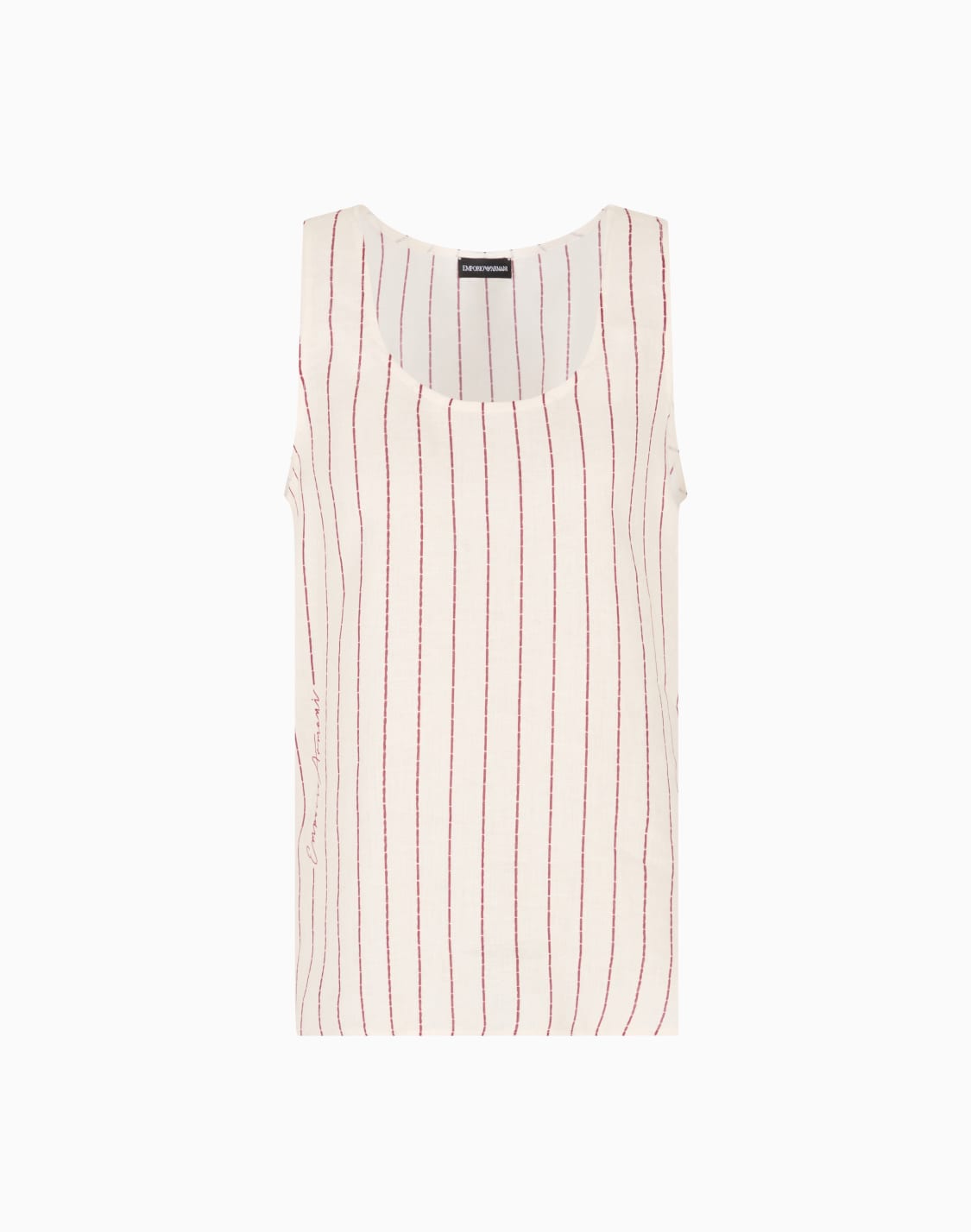 leinen-tanktop-mit-nadelstreifen-print-aus-der-resort-sonderkollektion-wei--emporio-armani