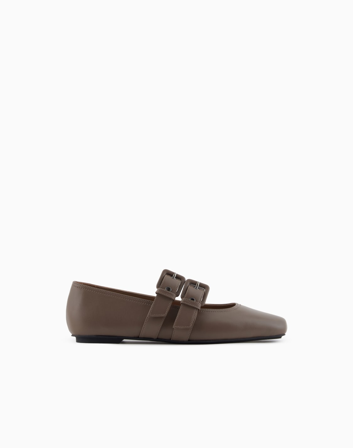 nappa-leather-square-toed-ballerinas-with-double-strap-brown--emporio-armani