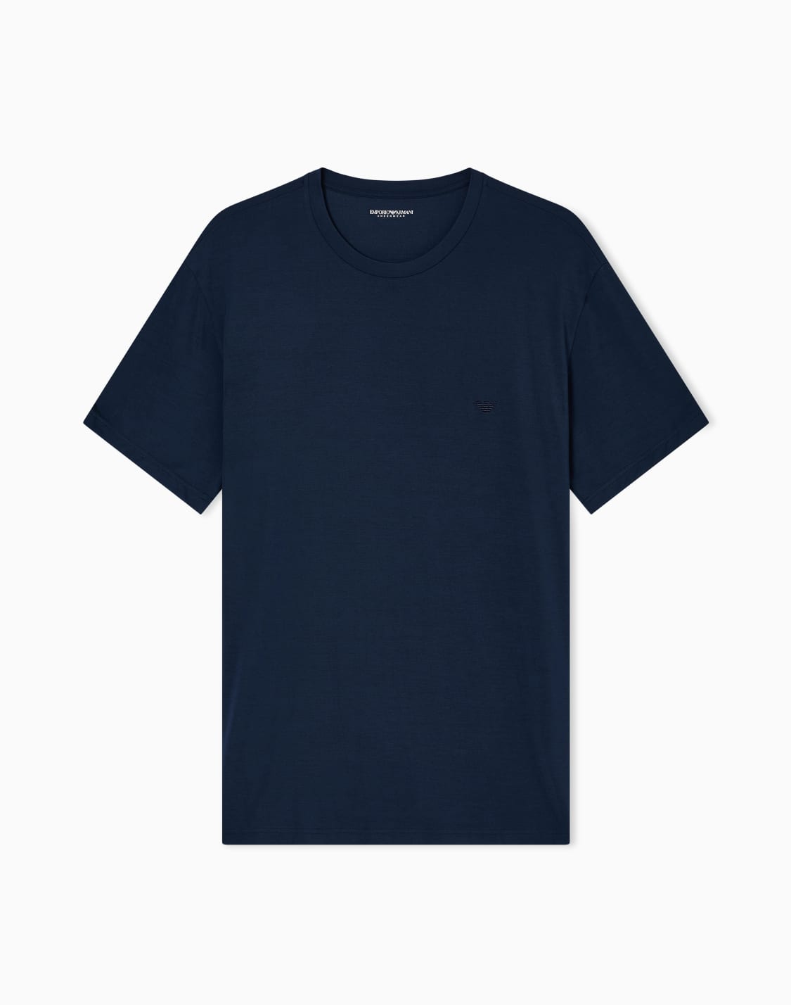 fitted-loungewear-t-shirt-in-soft-modal-navy-blue--emporio-armani