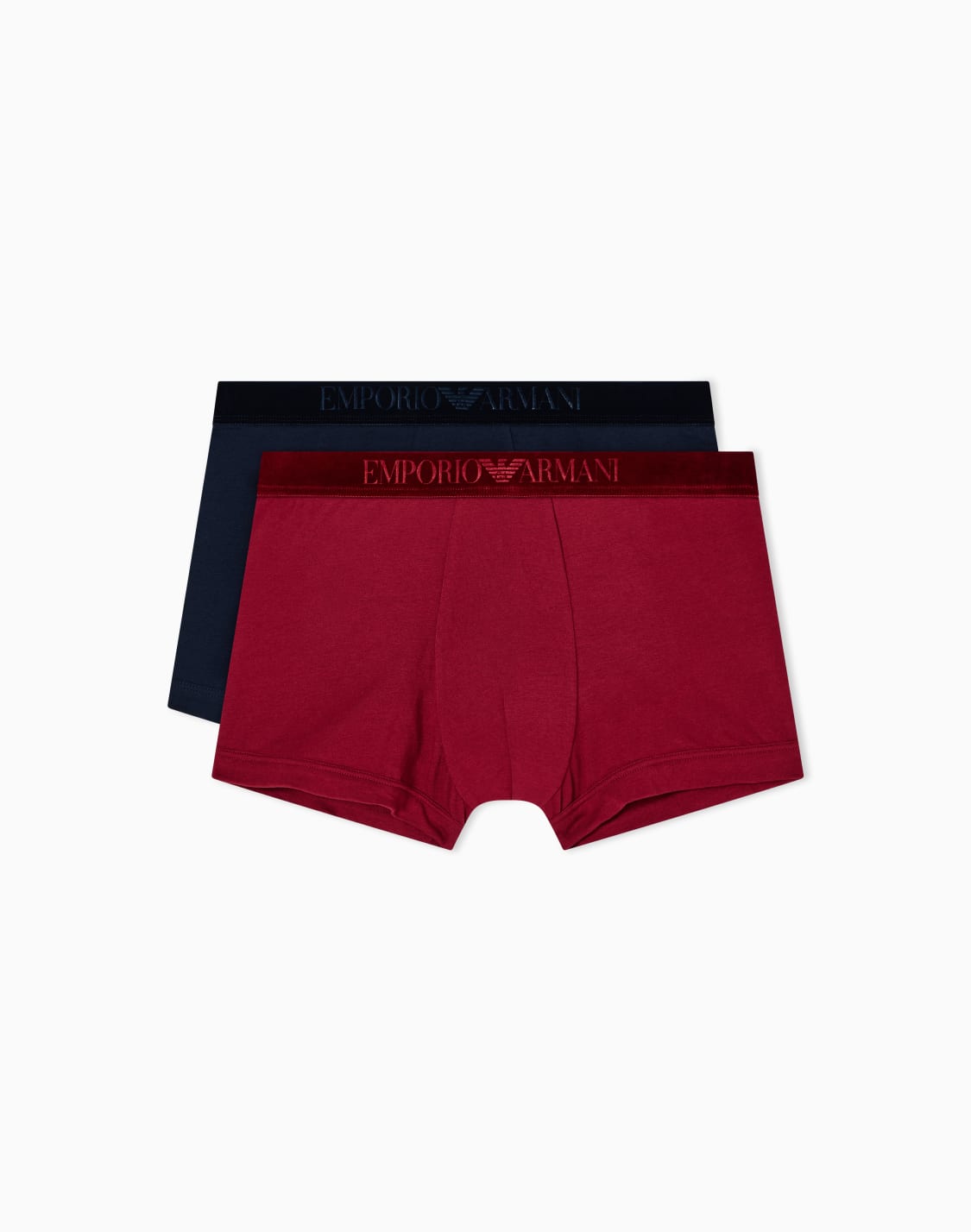 asv-ボクサパンツ2枚セット-オガニックジャジ-ベルベットロゴバンド-レッド--emporio-armani