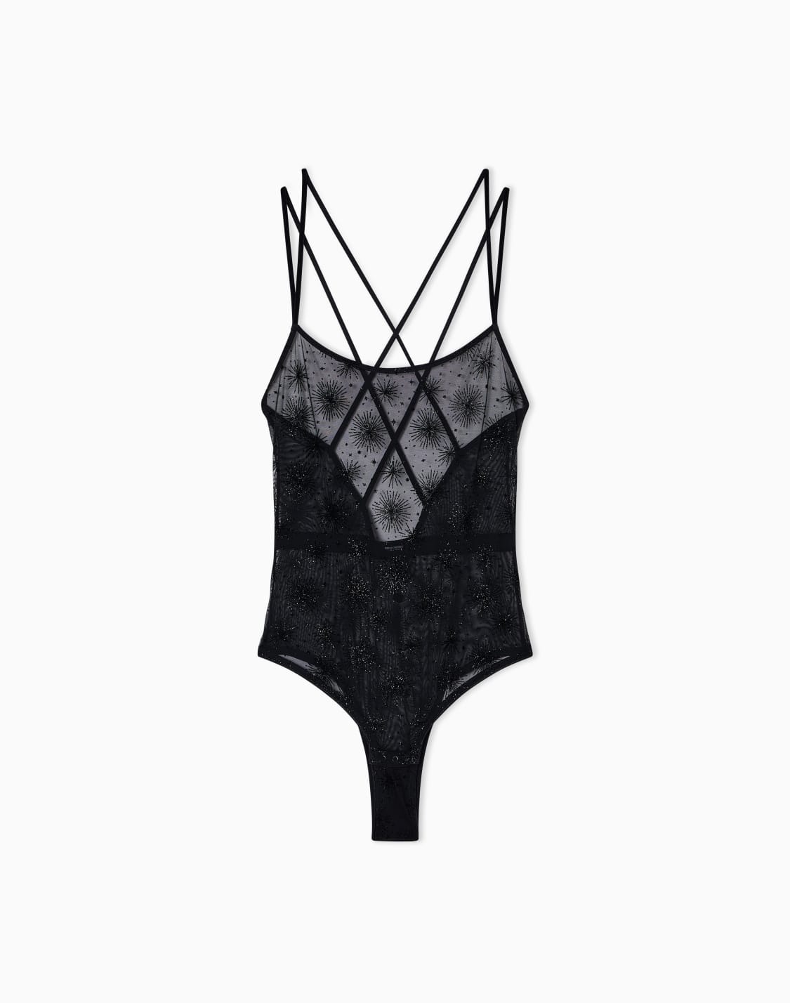 mesh-loungewear-bodysuit-with-glitter-flocked-details-black--emporio-armani