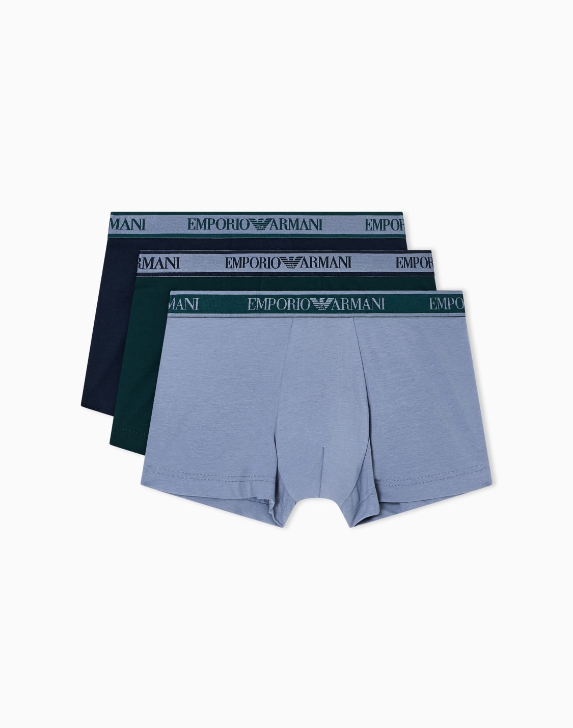 ボクサパンツ3枚セット-coreロゴ入りのウエストバンド-ブル--emporio-armani