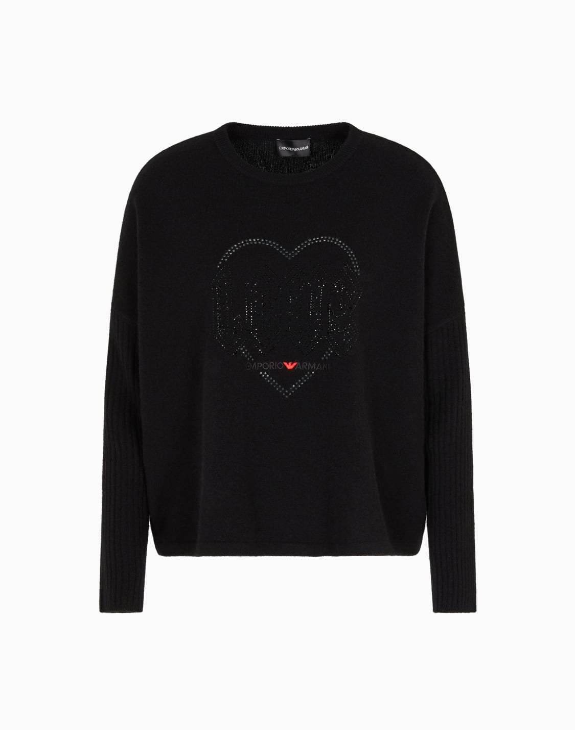 valentines-day-capsule-collection-virgin-wool-jumper-with-rhinestones-black--emporio-armani