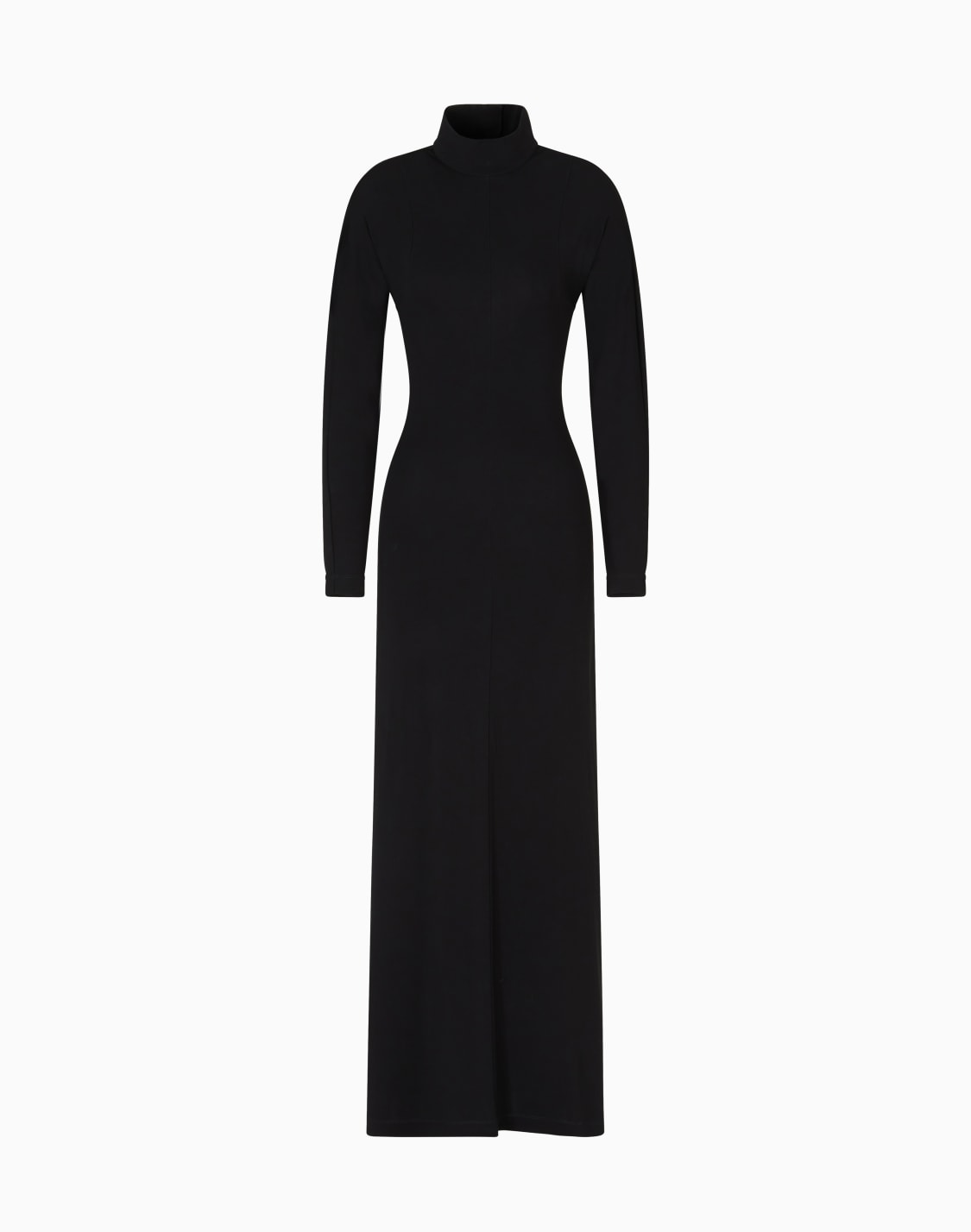 abito-lungo-in-interlock-di-viscosa-crepe-capsule-polygon-asv-nero--emporio-armani