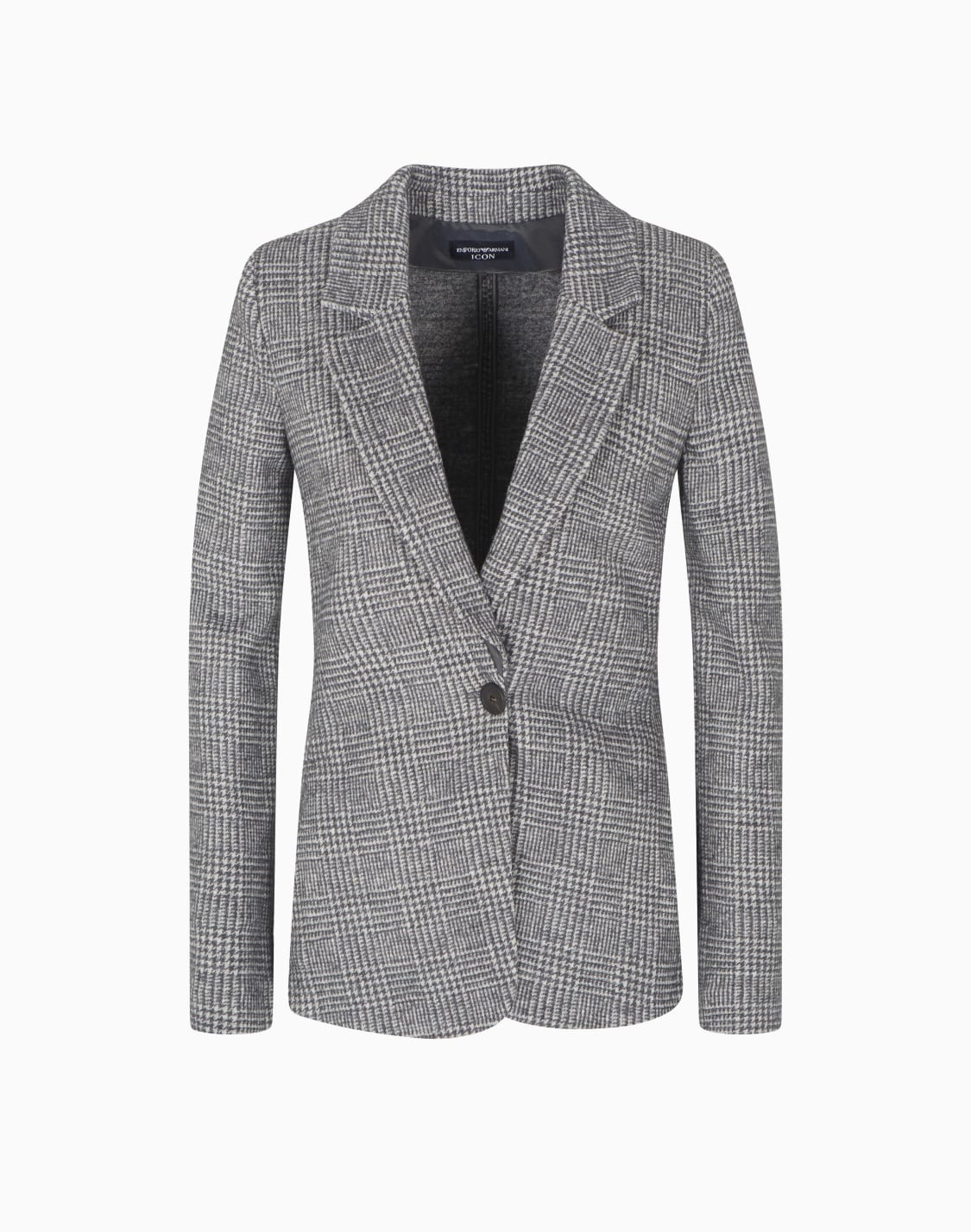icon-blazer-einreihig-aus-kompaktem-jersey-strick-mit-prince-of-wales-muster-grau--emporio-armani