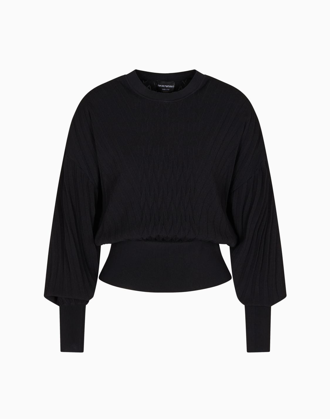 travel-essentials-capsule-collection-viscose-blend-jumper-with-an-embossed-motif-black--emporio-armani