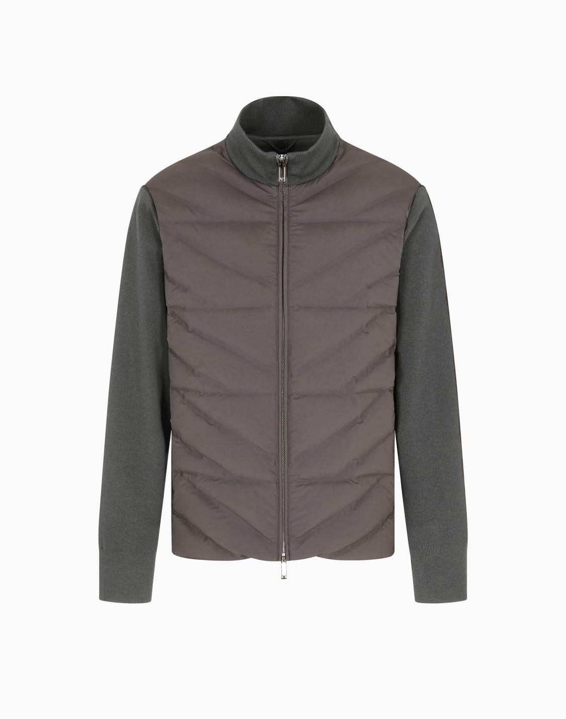 travel-essentials-two-piece-effect-full-zip-down-jacket-with-knit-sleeves-navy-blue--emporio-armani