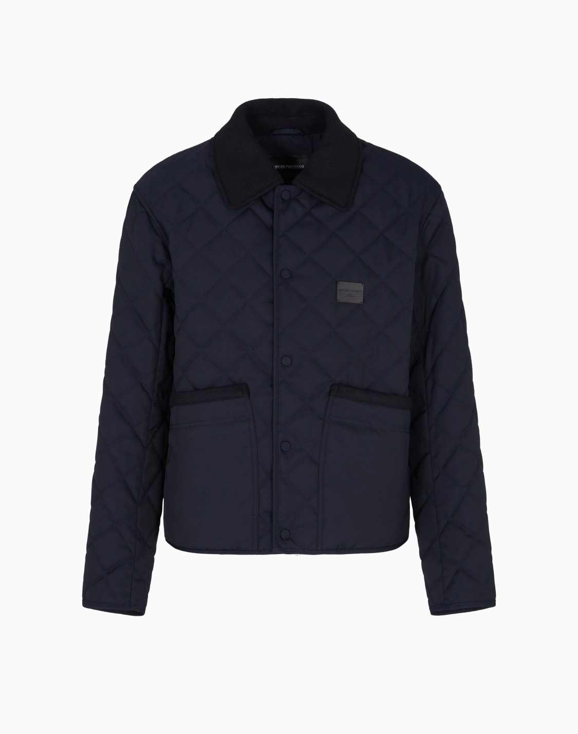 blouson-en-nylon-matelass-avec-dtails-en-flanelle-bleu-marine--emporio-armani